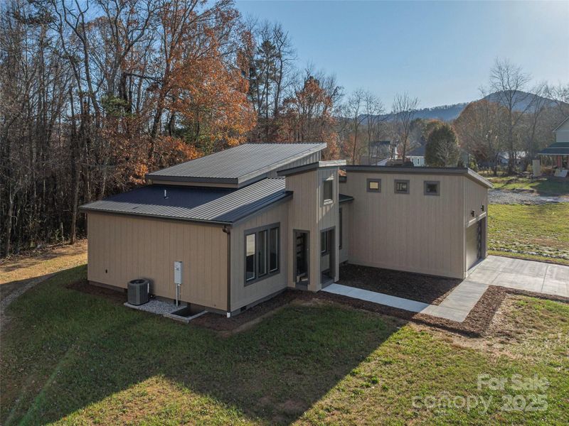 Exterior details and patio area of a home in , Asheville (Image 2). Exterior details and patio area of a home in , Asheville (Image 2).