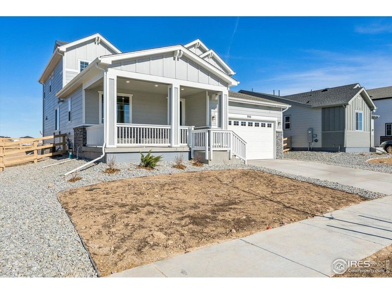 Exterior details and patio area of a home in Prairie Song, Windsor (Image 3).