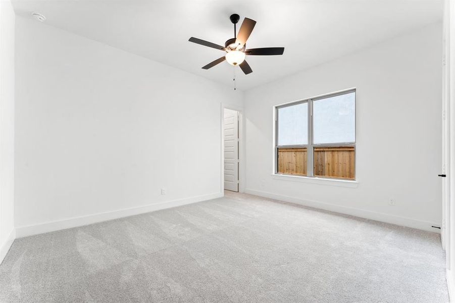 Bedroom 3 with Walk-in Closet and Fan