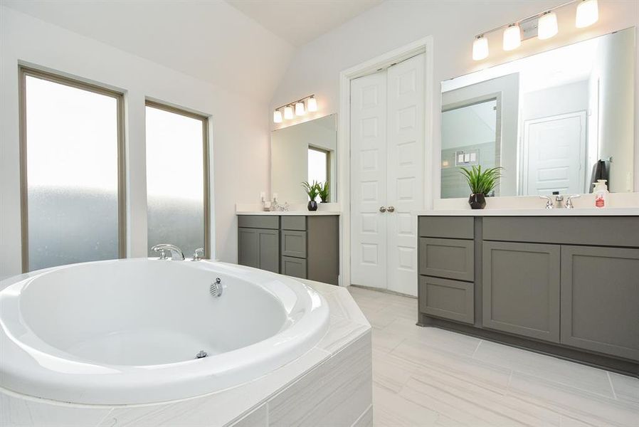 Elegant Master Bath with Dual Vanities