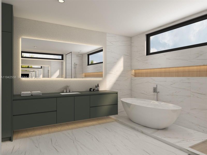 Furnished interior view inside a new home in , Fort Lauderdale (Image 10).