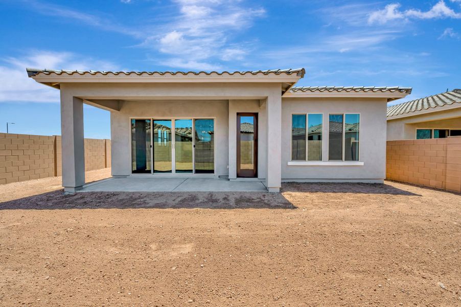 Exterior details and patio area of a home in Artesa at Soleo, San Tan Valley (Image 3).