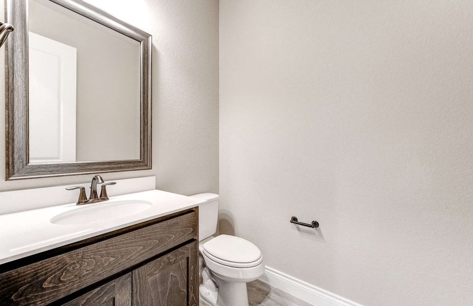 Furnished interior view inside a new home in Bridgeland 60′, Cypress (Image 4).