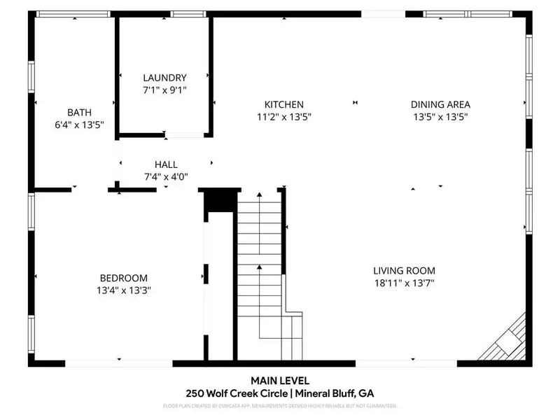 2D floor plan layout of this home in , Mineral Bluff, GA (Image 29).