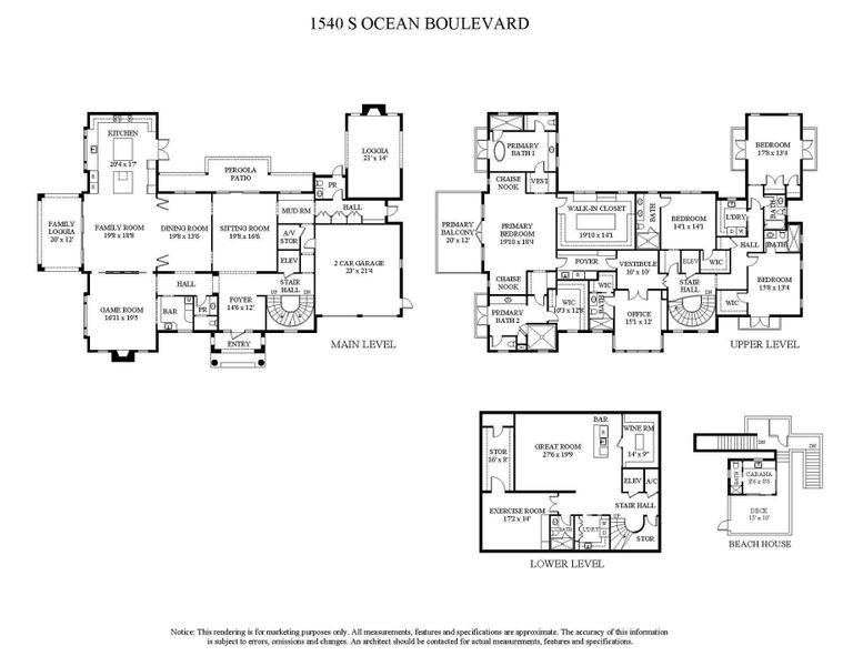 Main House Floor Plan