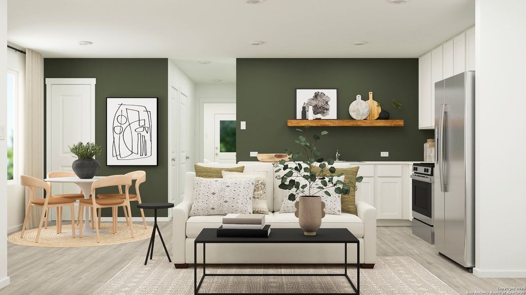 Furnished interior view inside a new home in Sapphire Grove: Broadview Collection, San Antonio (Image 14). Furnished interior view inside a new home in Sapphire Grove: Broadview Collection, San Antonio (Image 14).