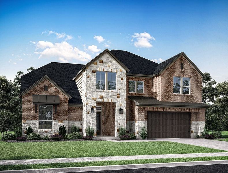 Representative exterior photo of a completed home built from the Burton by Tri Pointe Homes in Legacy Grove 90′, Montgomery, TX (Image 2).