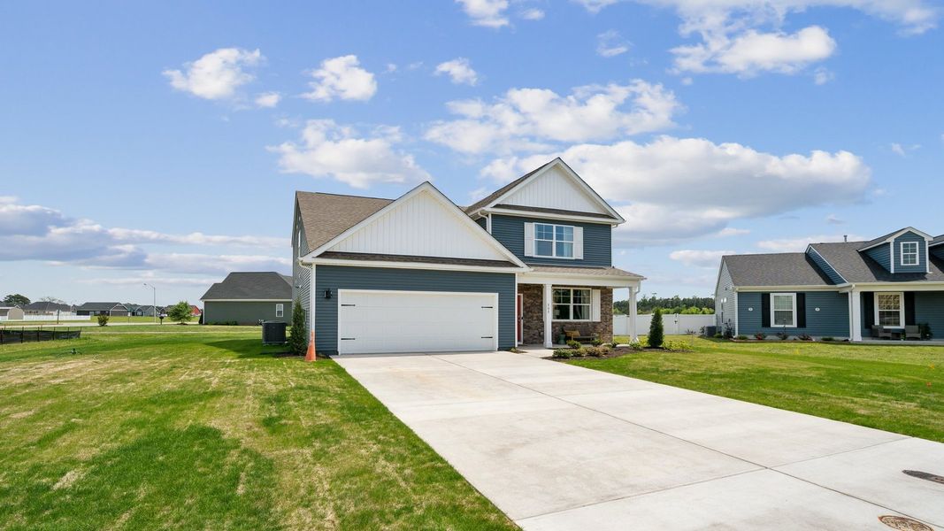 Front exterior of a new home in Tooley Harbor, Elizabeth City, NC, highlighting curb appeal (Image 2).