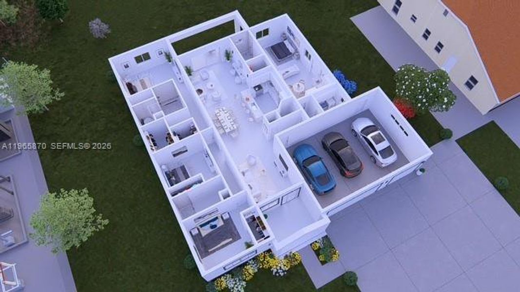 2D floor plan layout of this home in , Fort Lauderdale, FL (Image 5).