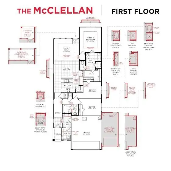 2D floor plan layout of this home in Sorella 40s, Tomball, TX (Image 4).