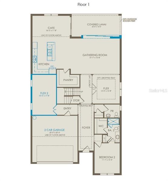 2D floor plan layout of this home in Bridgewalk, St. Cloud, FL (Image 3). 2D floor plan layout of this home in Bridgewalk, St. Cloud, FL (Image 3).