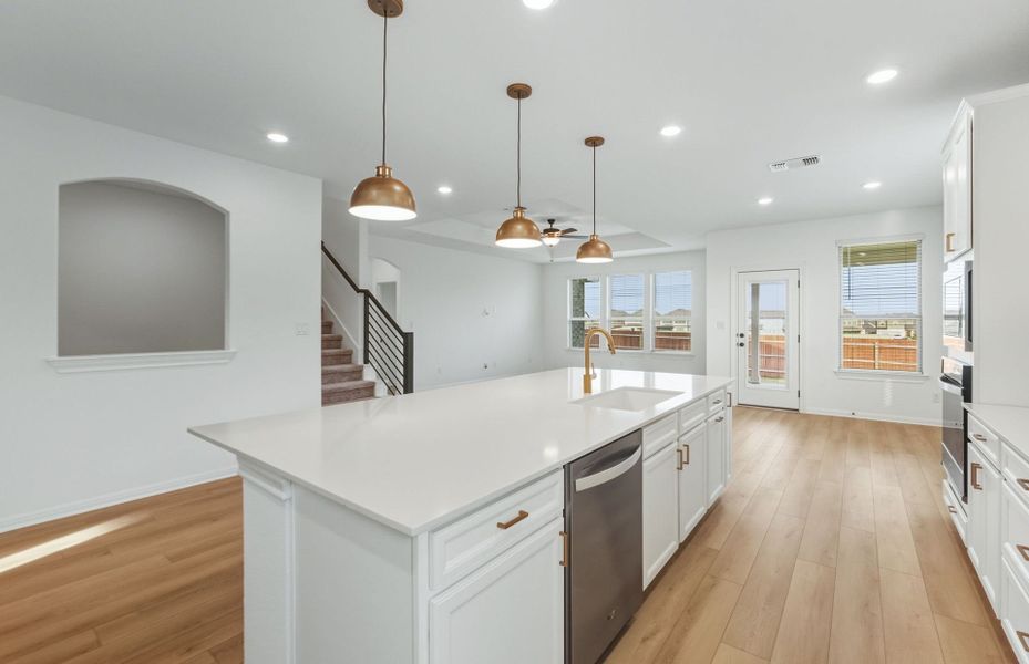 Furnished interior view inside a new home in Saddleback at Santa Rita Ranch, Liberty Hill (Image 12). Furnished interior view inside a new home in Saddleback at Santa Rita Ranch, Liberty Hill (Image 12).