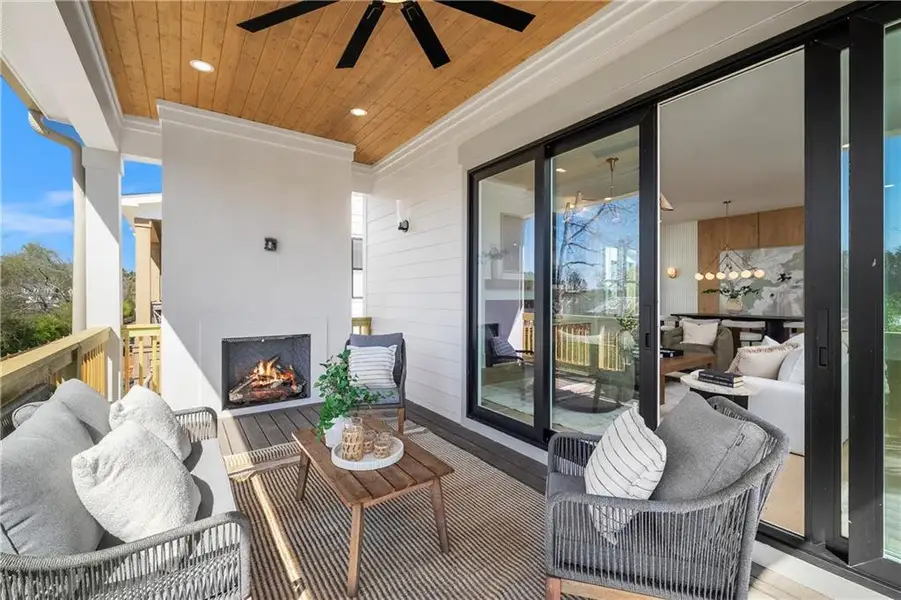 Exterior details and patio area of a home in Echo at Crabapple, Milton (Image 3).