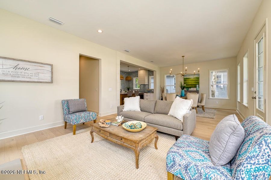 Furnished interior view inside a new home in , Jacksonville (Image 4). Furnished interior view inside a new home in , Jacksonville (Image 4).