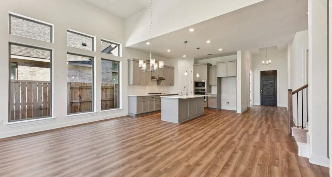 Furnished interior view inside a new home in 6 Creeks, Kyle (Image 6).