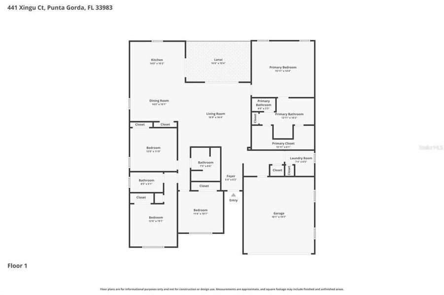 2D floor plan layout of this home in , Punta Gorda, FL (Image 5).