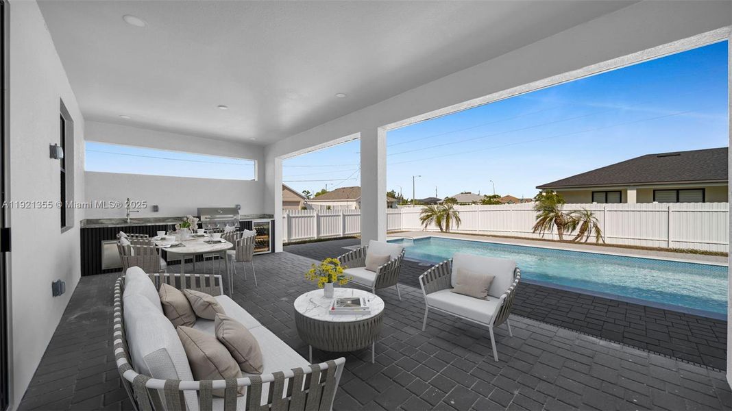 Exterior details and patio area of a home in , Cape Coral (Image 28).