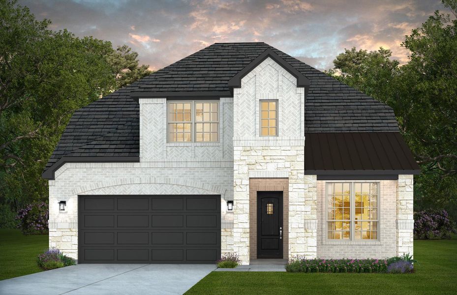 Representative exterior photo of a completed home built from the Iredell by Pulte Homes in Valencia, Manvel, TX (Image 16).