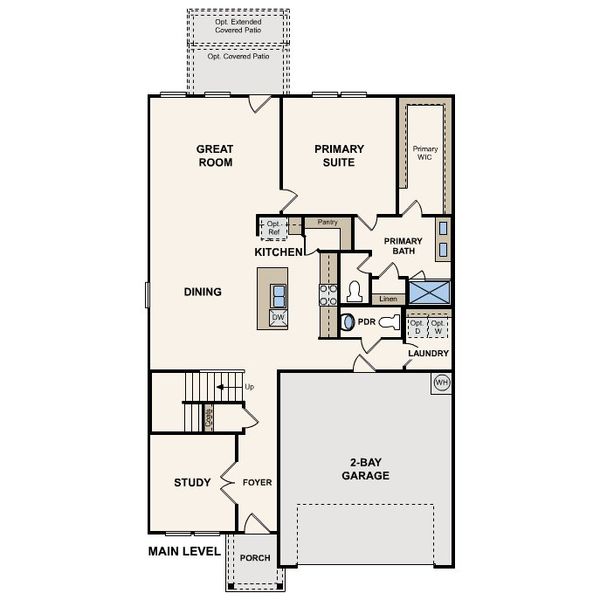 2D floor plan layout for the Norman by Century Communities in Lone Oak, Alvarado, TX (Image 3).
