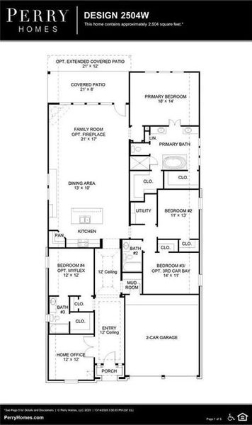 2D floor plan layout of this home in Devonshire - Reserve 50', Forney, TX (Image 4).