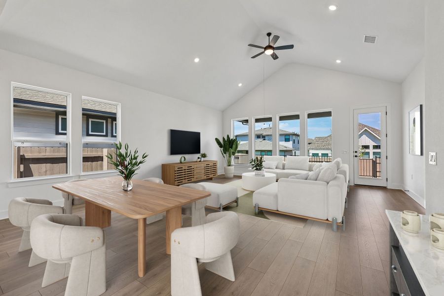 Representative furnished interior of a home built from the Guadalupe by Taylor Morrison in Turners Crossing, Austin (Image 11).