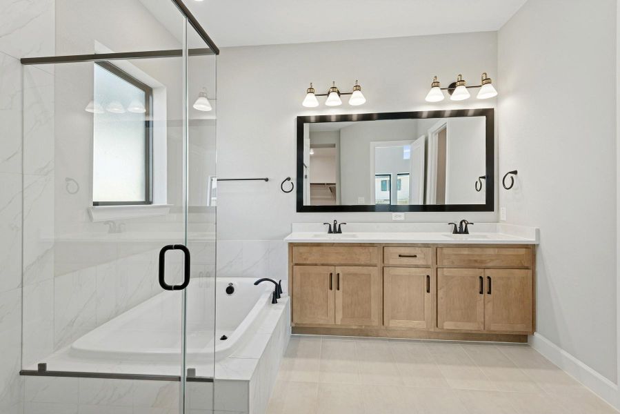 Furnished interior view inside a new home in Grange 45' Homesites, Katy (Image 8).