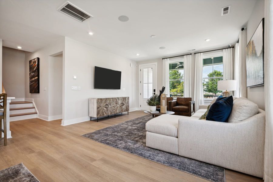Representative furnished interior of a home built from the Torrence by Tri Pointe Homes in Seven Oaks, Belmont (Image 9).