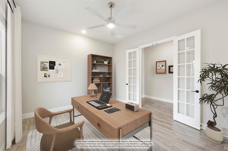 Furnished interior view inside a new home in Sunrise at Garden Valley, Waxahachie (Image 12).