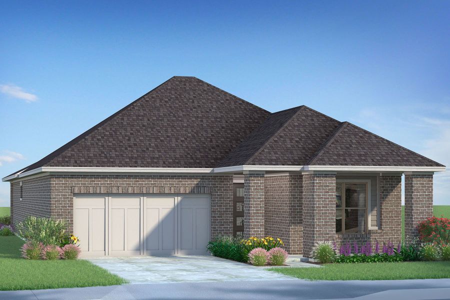 Representative exterior photo of a completed home built from the Bonaire by Mattamy Homes in Bayside, Rowlett, TX (Image 20).