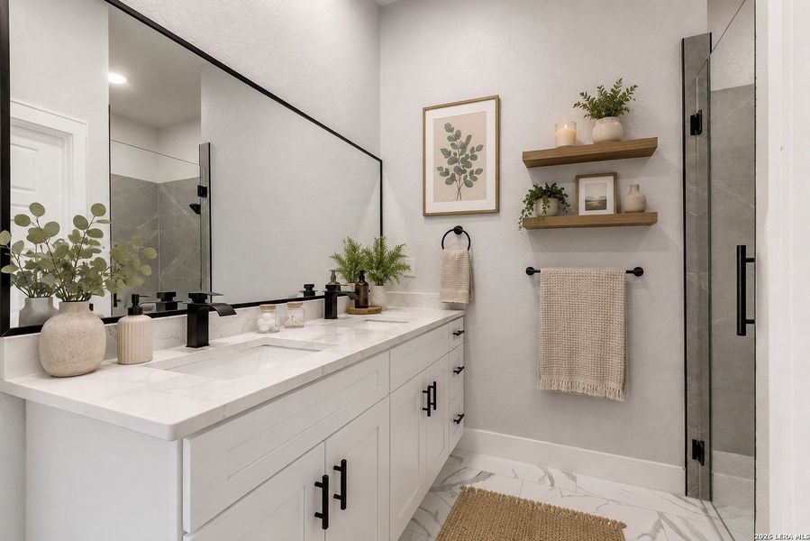 Furnished interior view inside a new home in , Atascosa (Image 18).