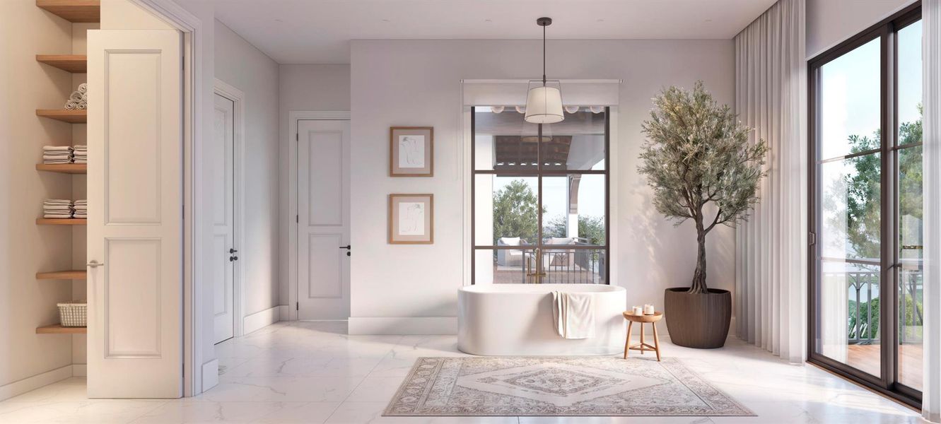 Furnished interior view inside a new home in , Boca Raton (Image 10).