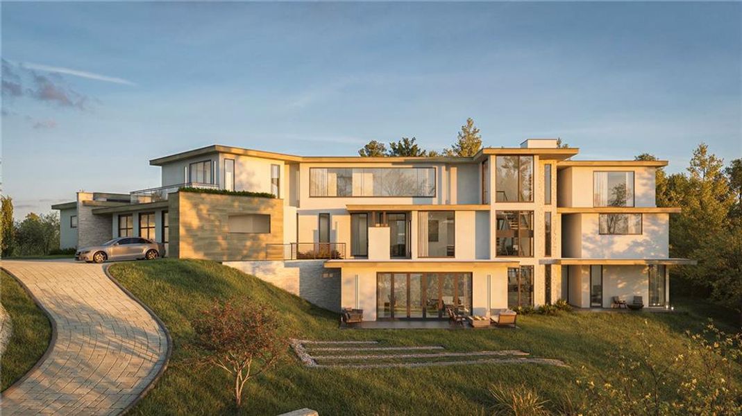 Front exterior of a new home in , Atlanta, GA, highlighting curb appeal (Image 1). Front exterior of a new home in , Atlanta, GA, highlighting curb appeal (Image 1).