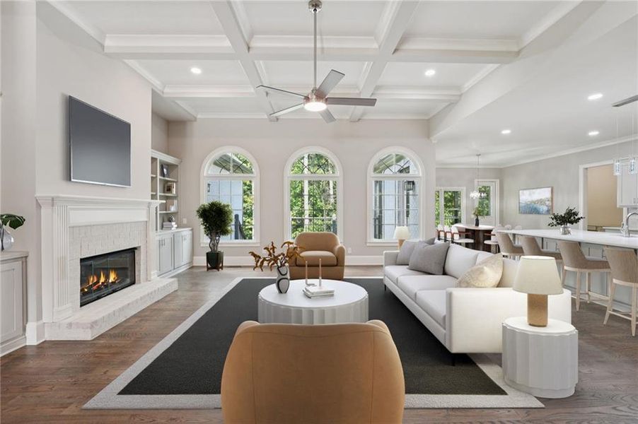 Furnished interior view inside a new home in The Reserve At Governors Towne Club, Acworth (Image 10).