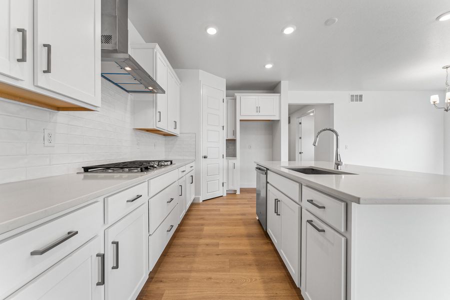 Representative furnished interior of a home built from the Bailey by Taylor Morrison in Dawson Trails Town Collection, Castle Rock (Image 3).