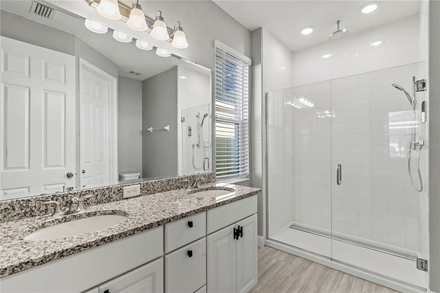 Master Bath with Double Granite vanity