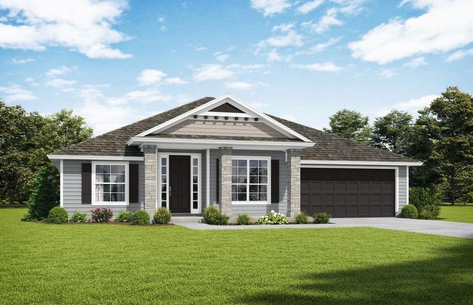Representative exterior photo of a completed home built from the Weatherby by SEDA New Homes in Weston Woods, Jacksonville, FL (Image 4).