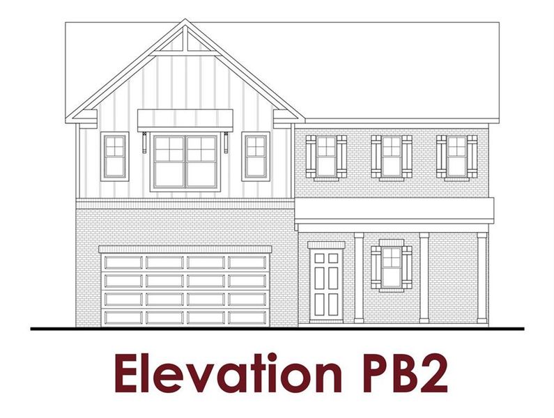Exterior rendering of this home design in Greenefield, Cartersville, GA (Image 1). Exterior rendering of this home design in Greenefield, Cartersville, GA (Image 1).