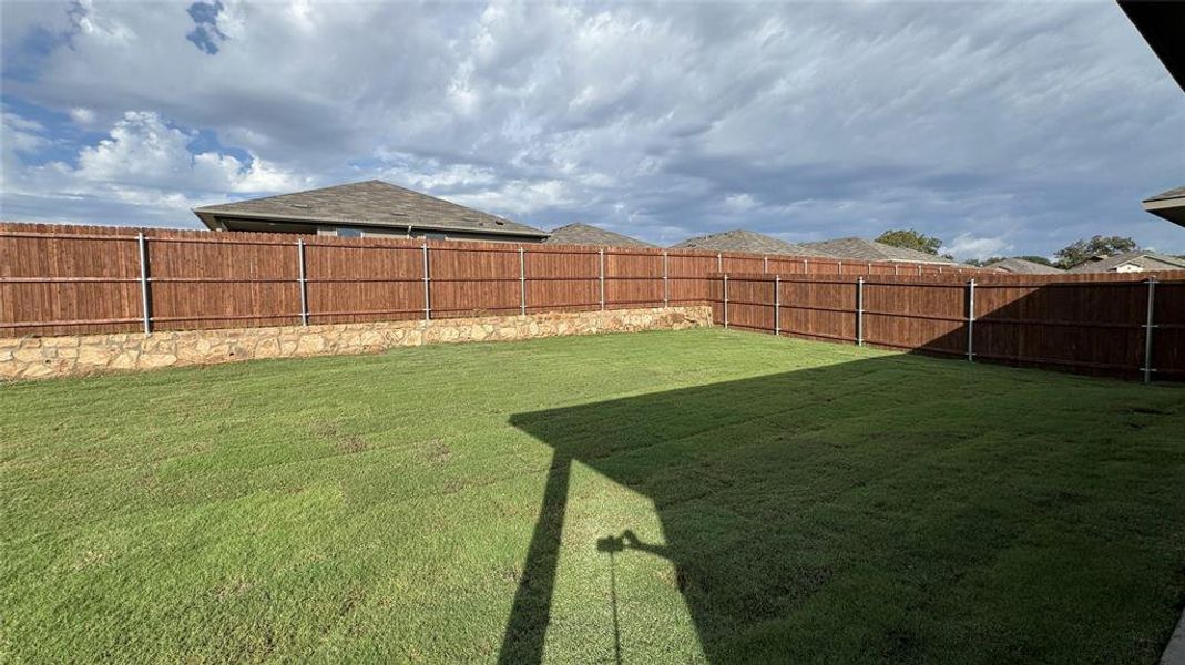 Yard - All Home and community information, including pricing, included features, terms, availability and amenities, are subject to change at any time without notice or obligation. All Drawings, pictures, photographs, video, square footages, floor plans, elevations, features, colors and sizes are approximate for illustration purposes only and will vary from the homes as built.