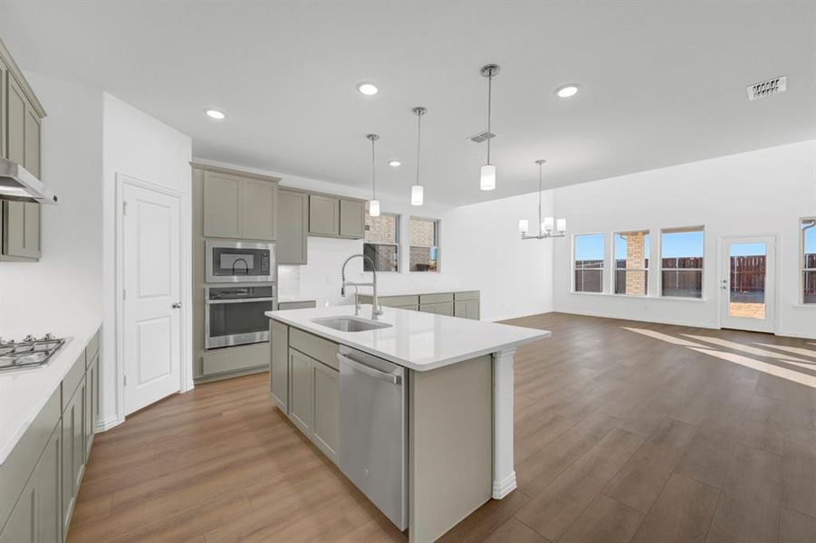 Furnished interior view inside a new home in Lily Creek at Sutton Fields, Aubrey (Image 16).