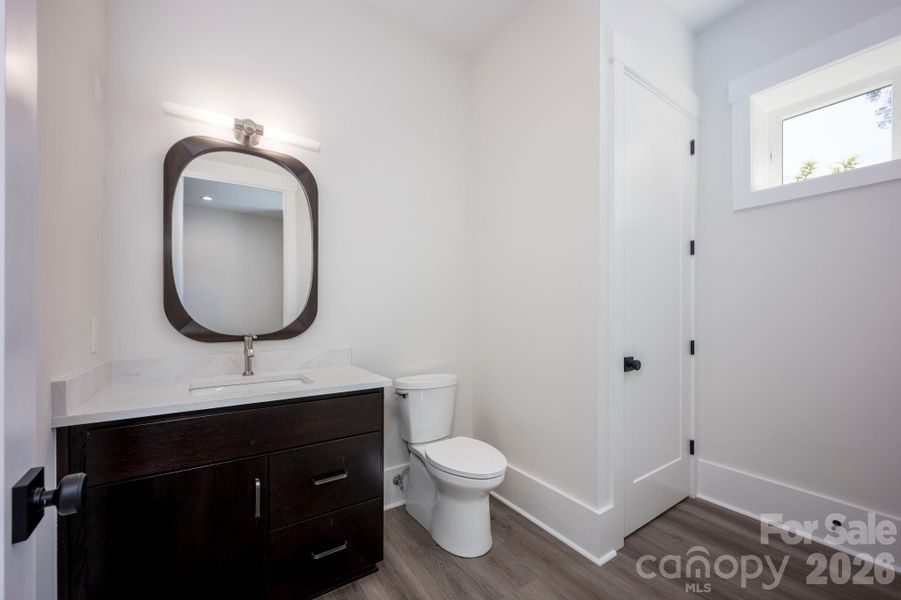 Half Bath with Closet for Stackable Washer/Dryer (2nd Laundry)