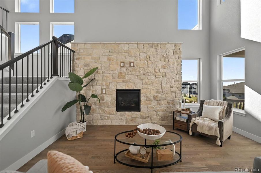 Furnished interior view inside a new home in , Colorado Springs (Image 9). Furnished interior view inside a new home in , Colorado Springs (Image 9).