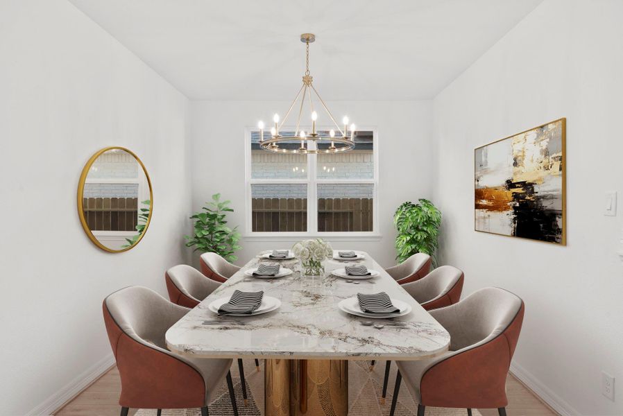 Furnished interior view inside a new home in Westland Ranch, League City (Image 8).