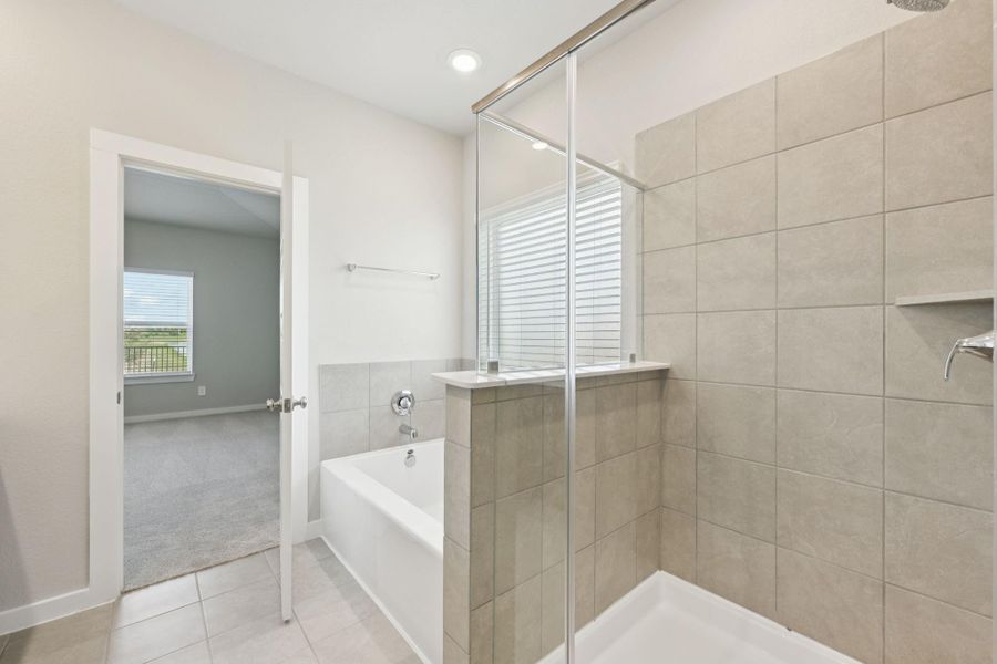 Furnished interior view inside a new home in Heights of Barbers Hill, Mont Belvieu (Image 11).