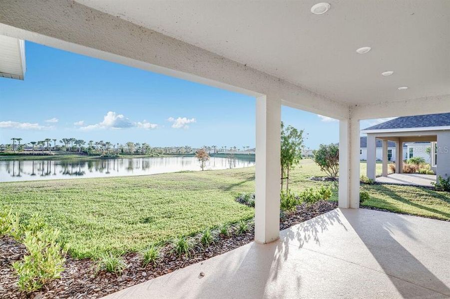 Exterior details and patio area of a home in Esplanade at Center Lake Ranch, St. Cloud (Image 3).