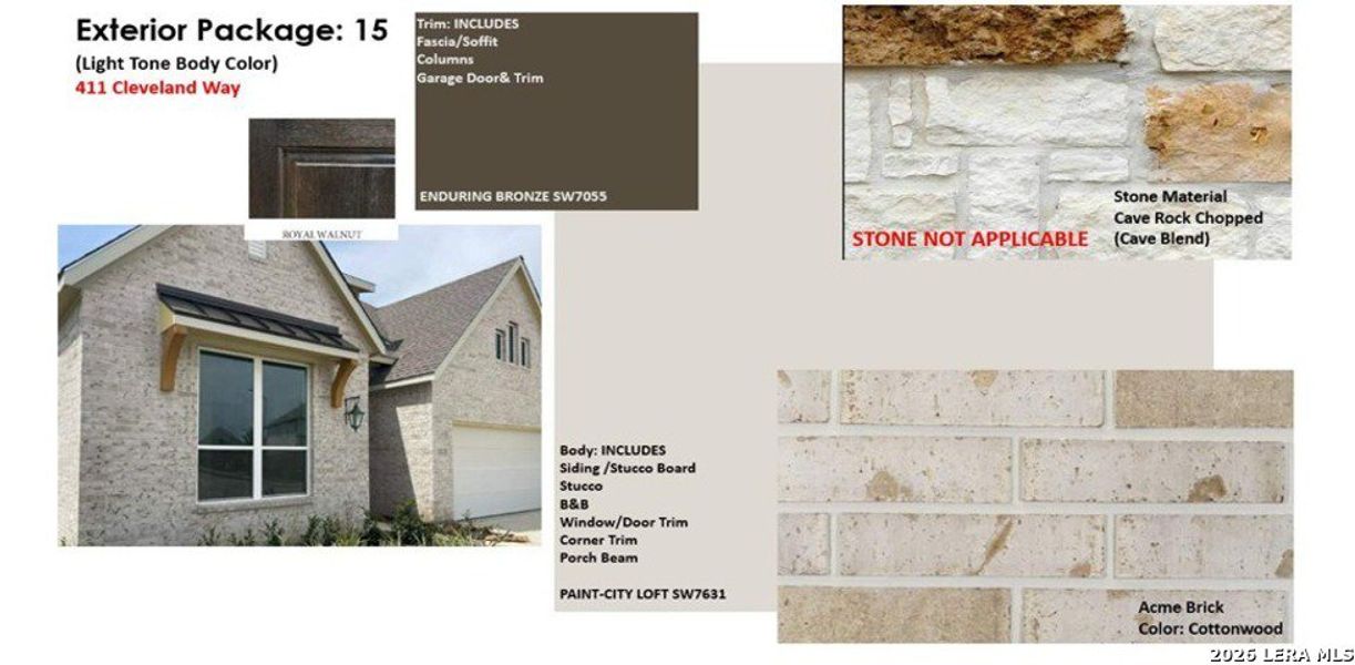 Sample of building materials used in homes in Mayfair, New Braunfels (Image 6). Sample of building materials used in homes in Mayfair, New Braunfels (Image 6).