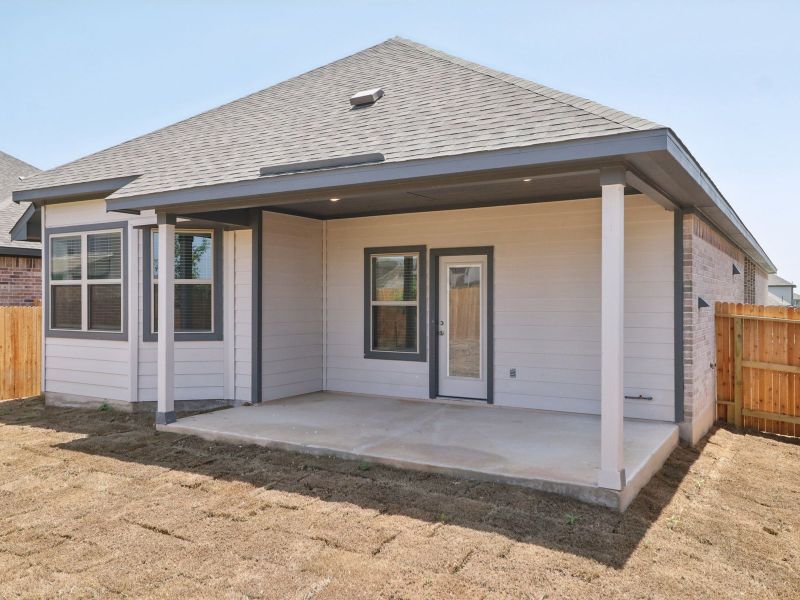Exterior details and patio area of a home in Kallison Ranch, San Antonio (Image 25).