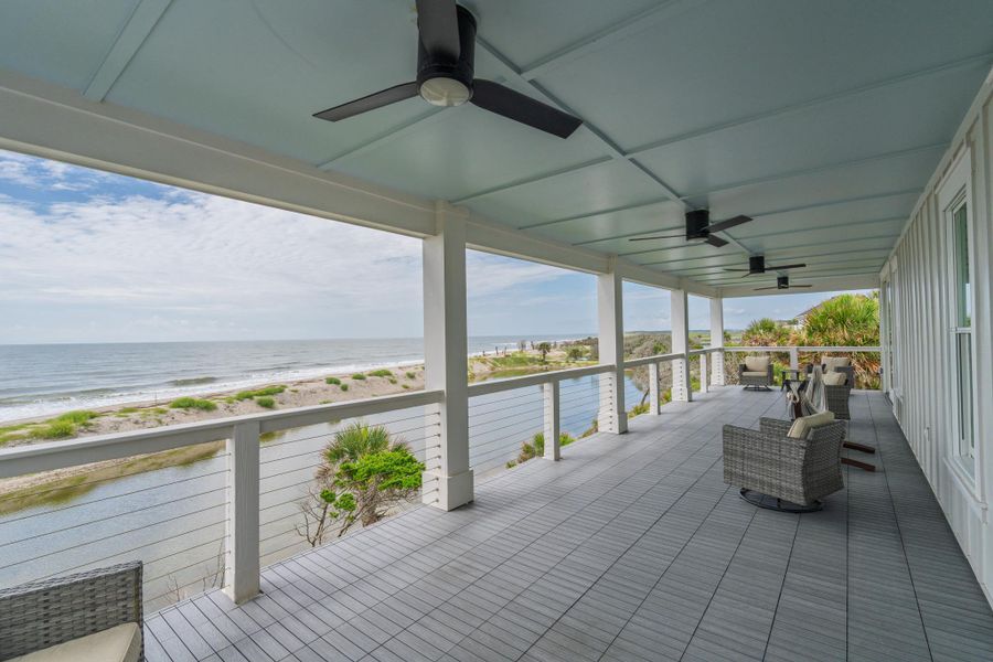 Exterior details and patio area of a home in , Edisto Island (Image 26).
