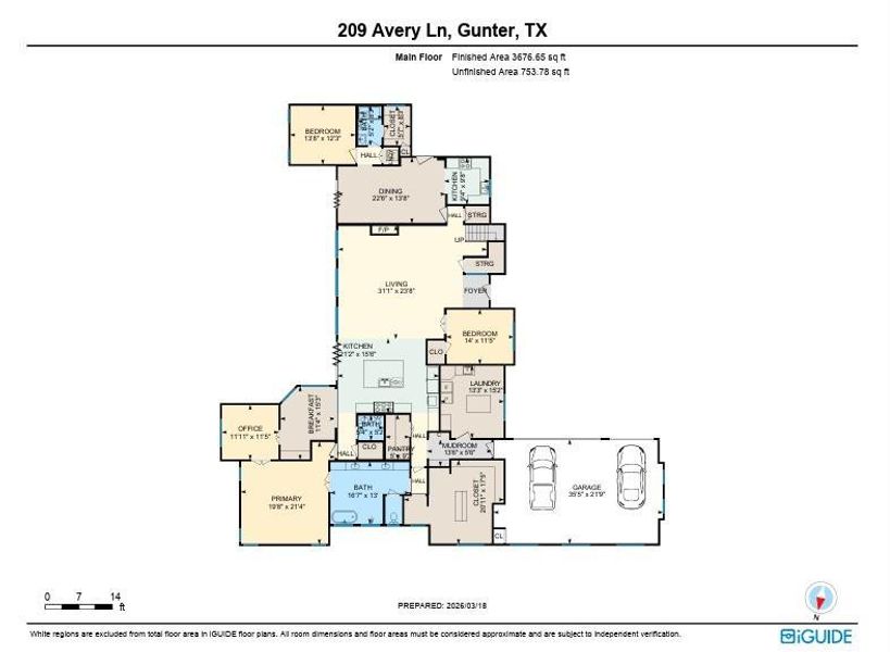 2D floor plan layout of this home in , Gunter, TX (Image 6).