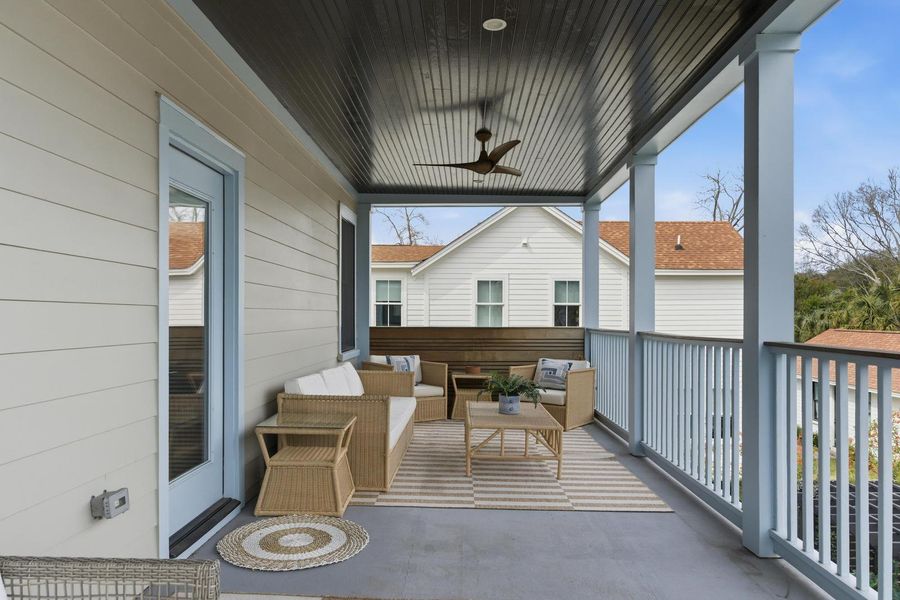 Exterior details and patio area of a home in , Charleston (Image 30).