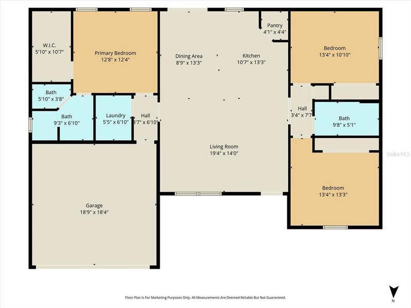 2D floor plan layout of this home in , Citrus Springs, FL (Image 5).